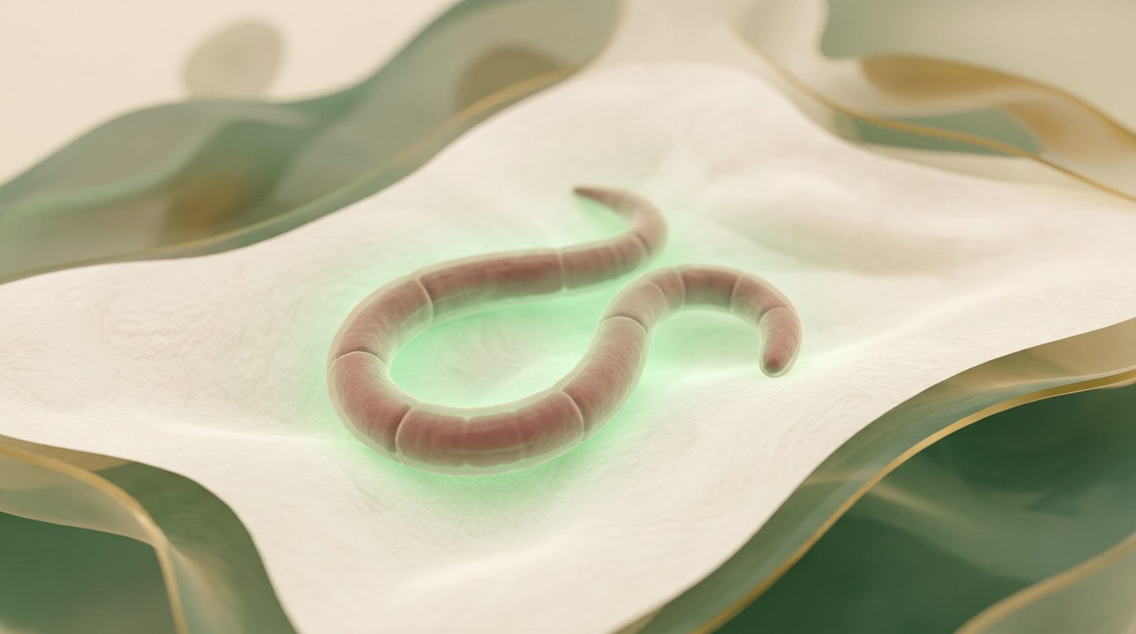 Illustration: the parasite is paralyzed